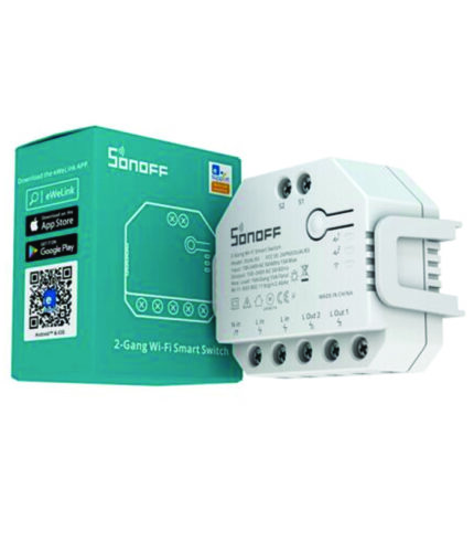 Sonoff Dual r3 Home Automation 2 Channels shutters control consumption WiFi Alexa Google