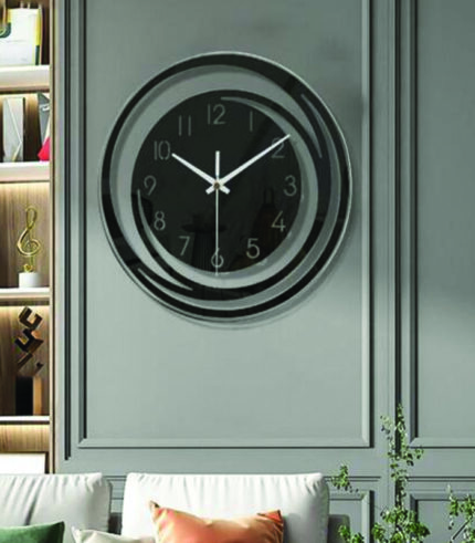 Nordic Wall Clock Clock 12 inch Wall Art Round for Home Bedroom Living Room
