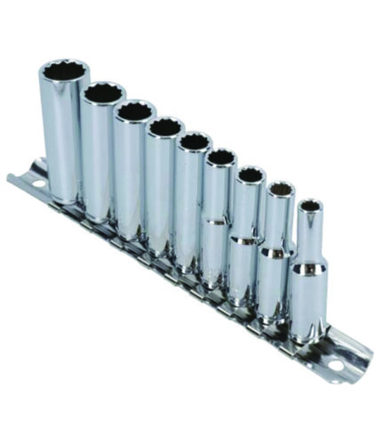 AF Deep Sockets 1/4" Drive Imperial Bi-Hex Double Deep 9pc Set