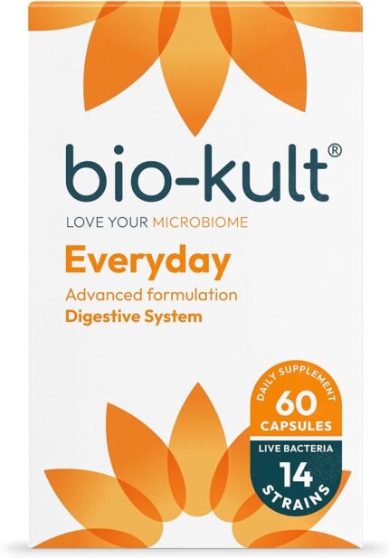 Bio-Kult Everyday Multi-Strain Formulation Probiotics for Digestive System, 60 Capsules